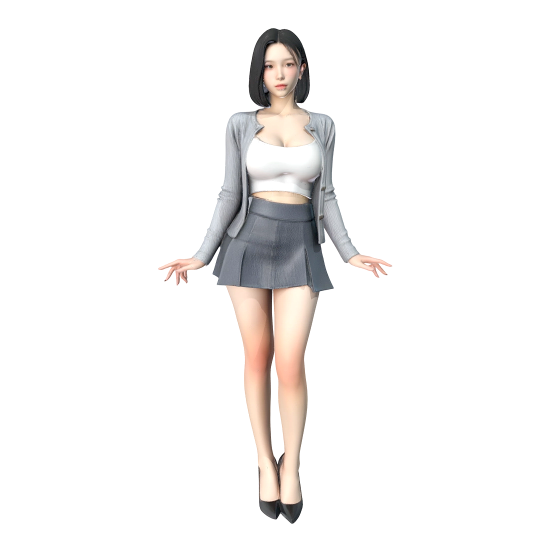 女性角色3D模型 3D打印成品照片