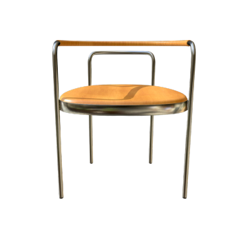 北欧大师椅Poul Kjærholm PK12 钢管扶手椅3D模型