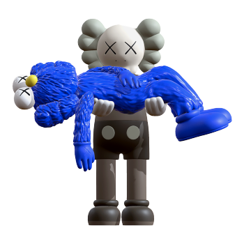 KAWS GONE 19AW Companion 墨尔本艺术馆 NGV限量款 潮流公仔 蓝棕