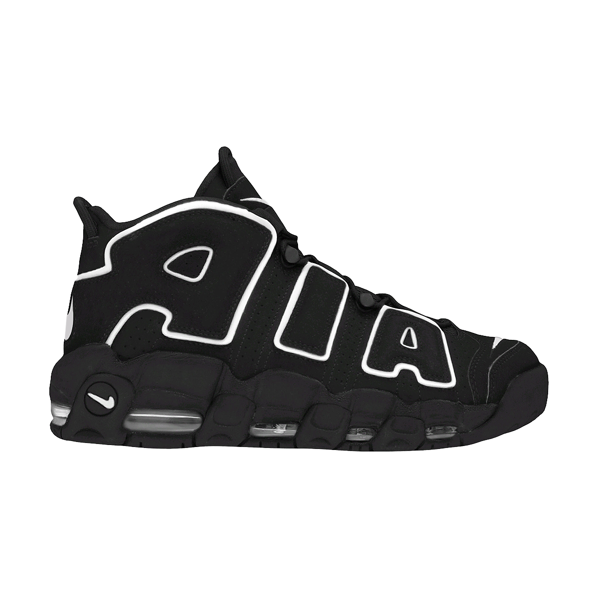 Nike Air More Uptempo 耐克中帮复古篮球鞋 黑色模型预览图