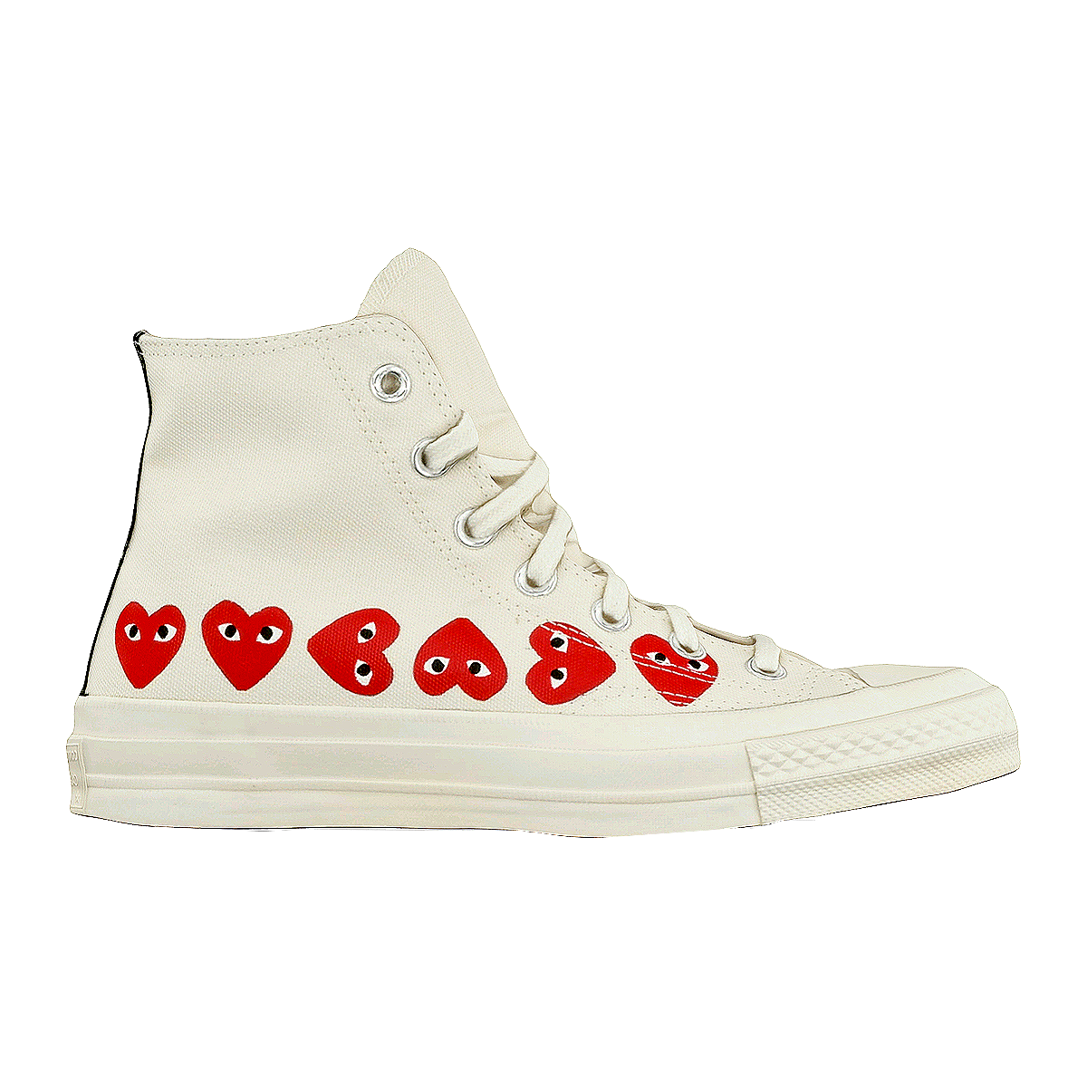 CDG X Converse 1970s 匡威 川久保玲联名 高帮帆布鞋 白色模型预览图