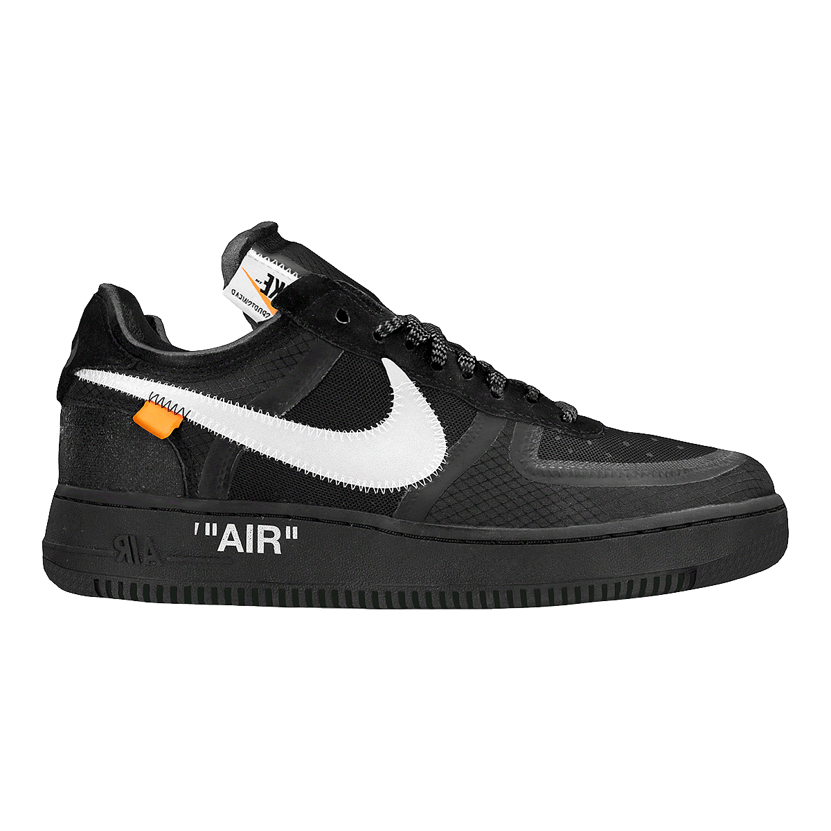 OFF-WHITE x Nike Air Force 1 耐克空军一号联名款 低帮板鞋 黑色模型预览图