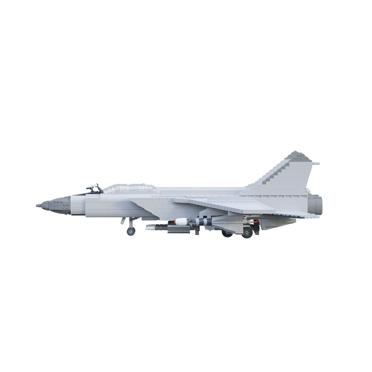 俄罗斯MiG-31"Foxhound"高速截击机乐高拼图模型预览图
