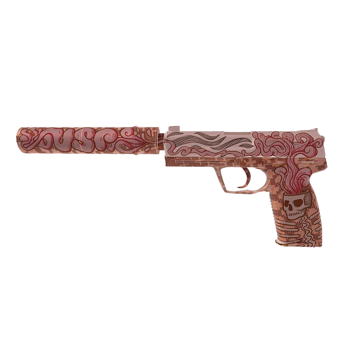 游戏《反恐精英：全球攻势》中的武器：USP-S脑洞大开 3D打印成品照片