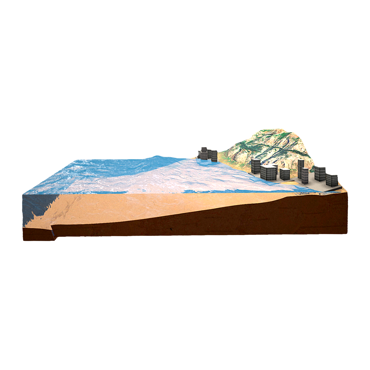 地震产生的海啸（3D演示动画）模型预览图