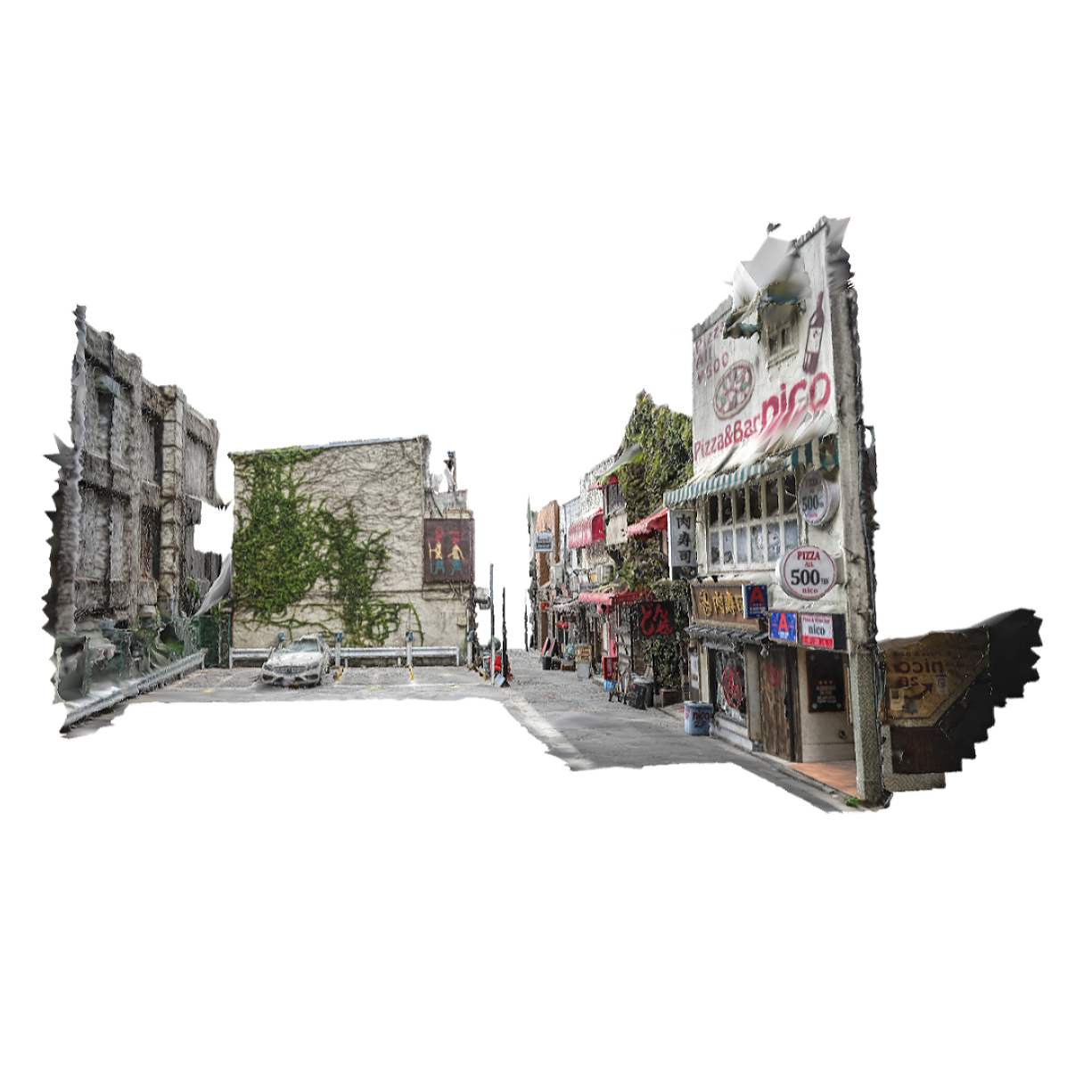 新宿生鲜餐厅（3D扫描街景）模型预览图