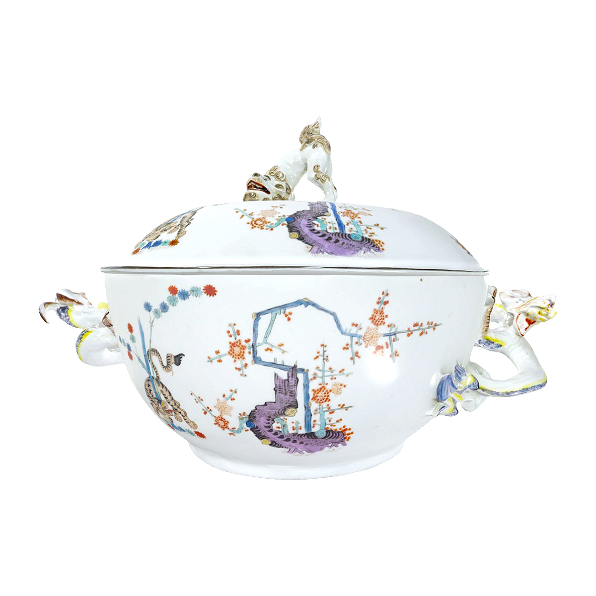 十八世纪欧洲瓷器 金狮汤碗瓷器模型预览图