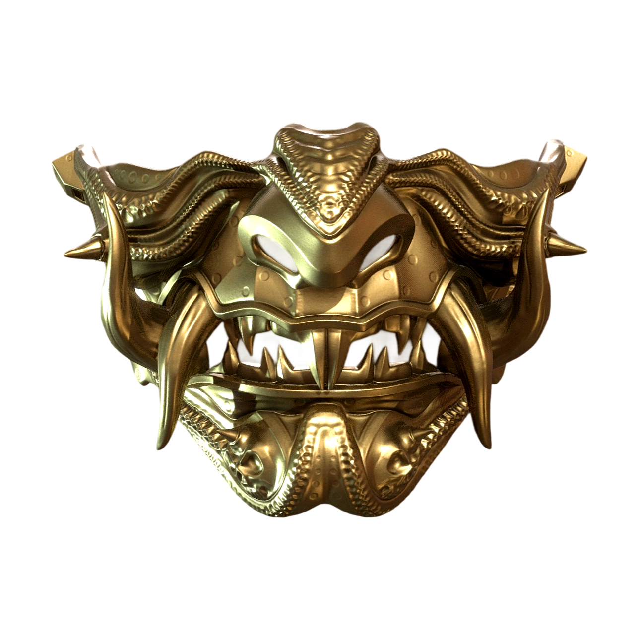 青铜武士面具（支持3D打印）模型预览图