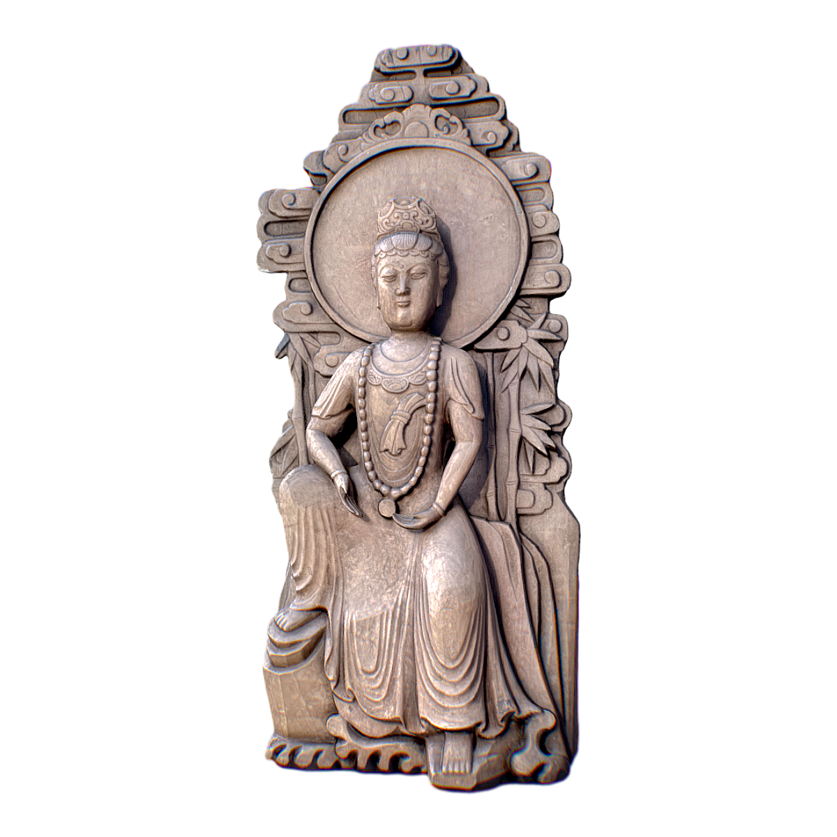 【木雕】观世音菩萨（可3D打印）模型预览图