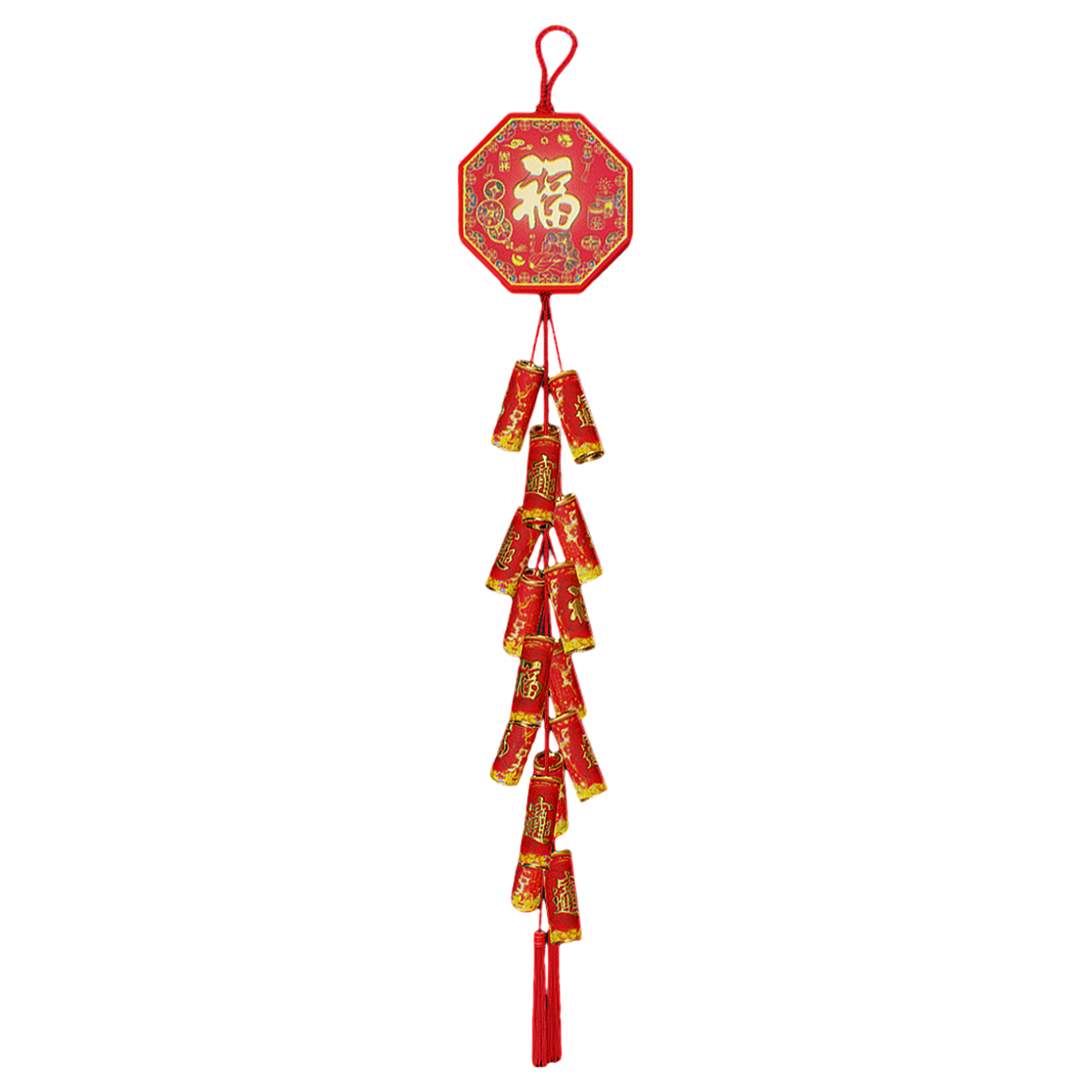 中式国风新年春节仿真鞭炮串挂饰模型预览图