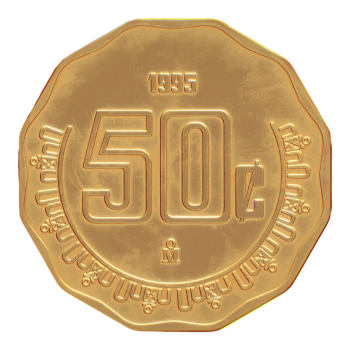 现代墨西哥货币比索 50分